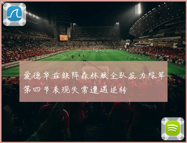爱德华兹缺阵森林狼全队发力绿军第四节表现失常遭遇逆转